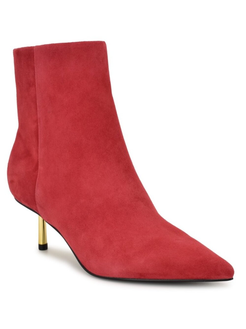 Nine West Hamesa Red Suede Stiletto Ankle Boots Size 7.5 M NWT